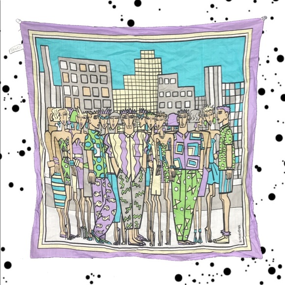 Esprit Accessories - ✖️SOLD✖️ 80s Esprit Resnicoff Pop Art Scarf 🚺•